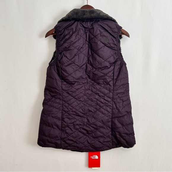 The North Face Mossbud Women Insulated Reversible Vest Jacket Purple Small NWT - Picture 4 of 13